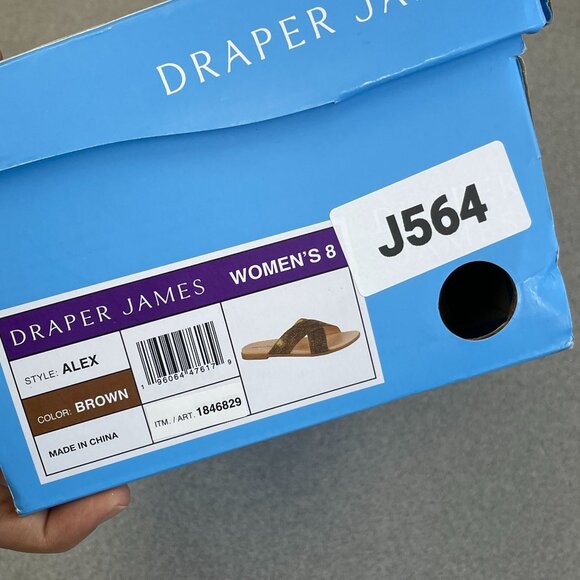 NEW Draper James Alex Women's Size 8M Brown Slip-On Flat Sandals - Picture 6 of 6